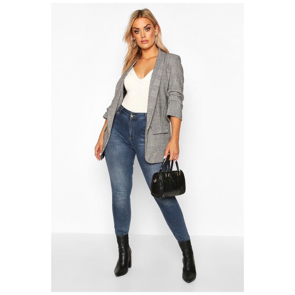 Boohoo Dogtooth Blazer